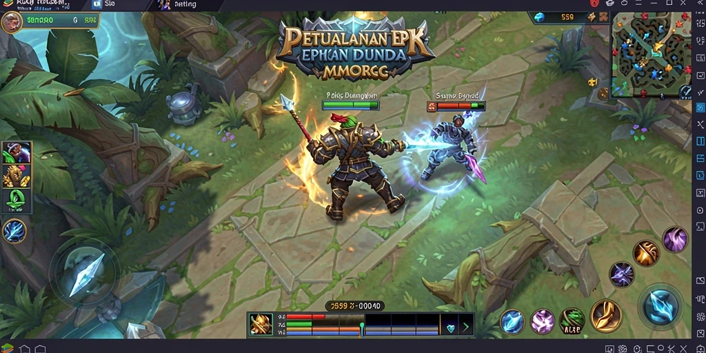 Gameplay seru dalam dunia MMORPG yang luas dan penuh petualangan.