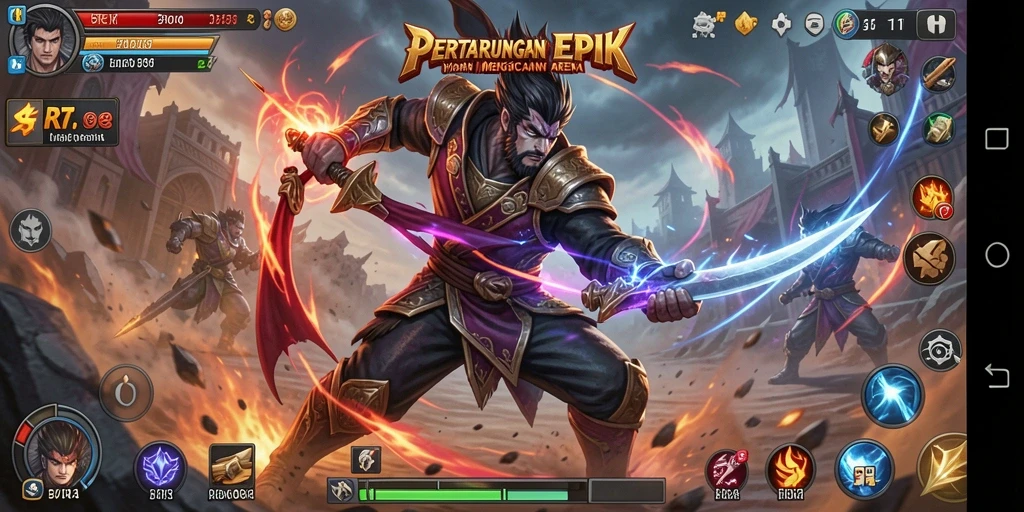 Screenshot menampilkan aksi seru pertarungan di 5RT.
