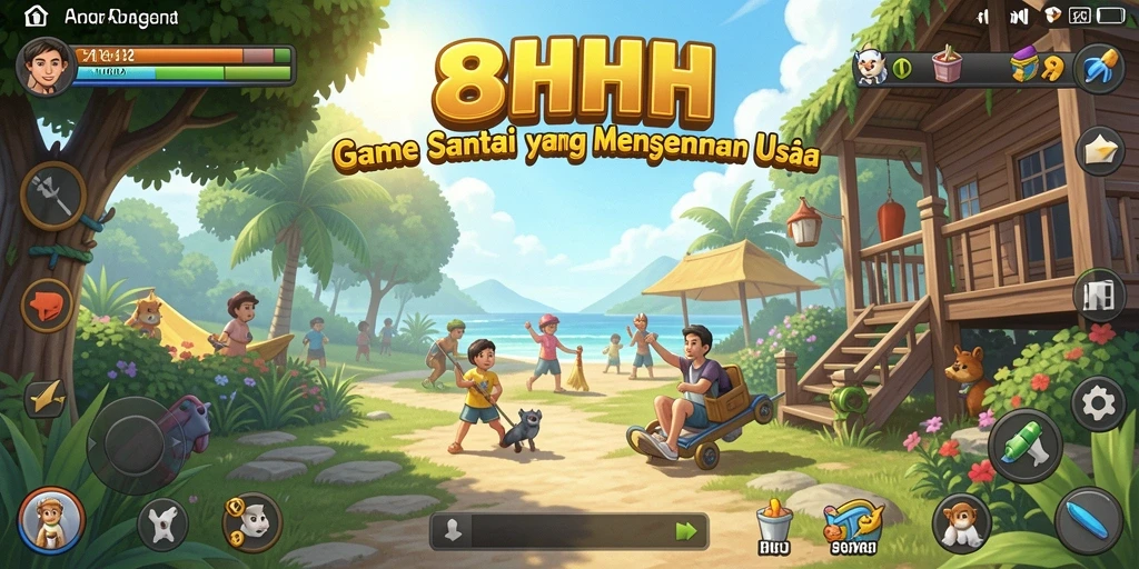 Tampilan gameplay <strong>8HHH</strong> yang ceria dan menghibur.