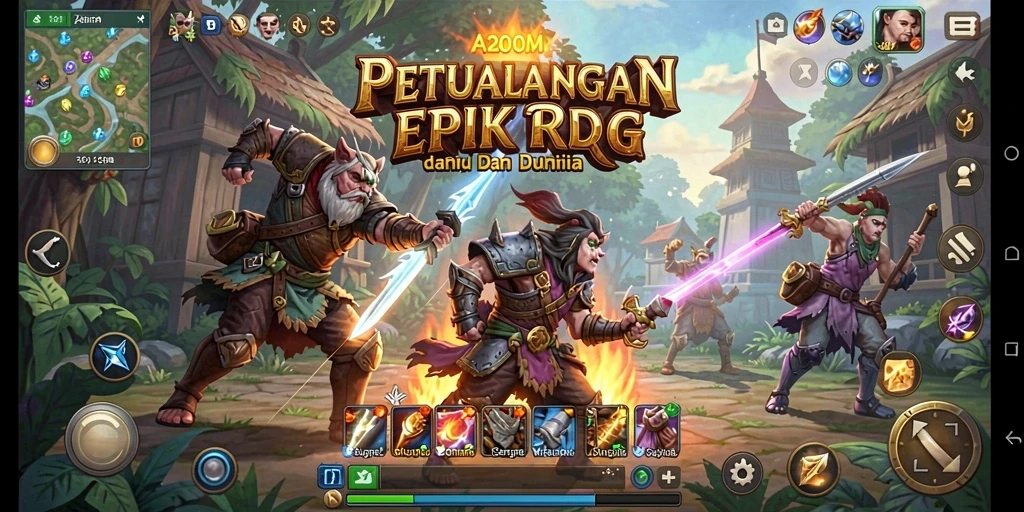 Tampilan gameplay A200M yang mendebarkan di dunia RPG.