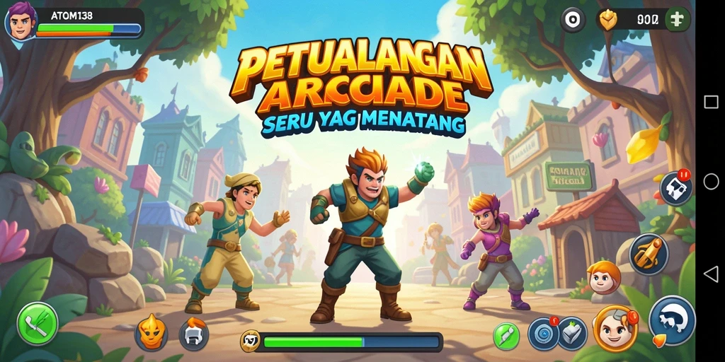 Tampilan gameplay seru ATOM138 dengan grafis menawan.