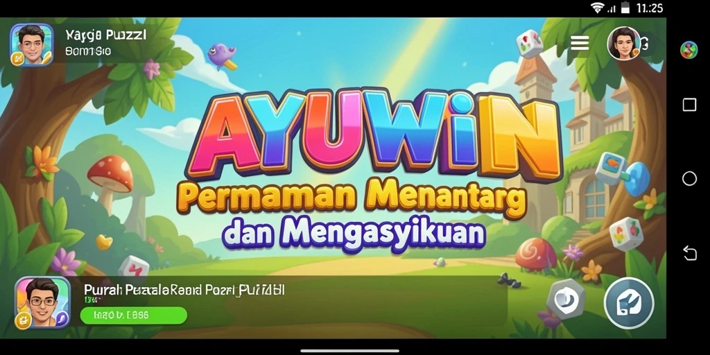 Tampilan gameplay AYUWIN yang menyenangkan dengan berbagai tantangan puzzle.