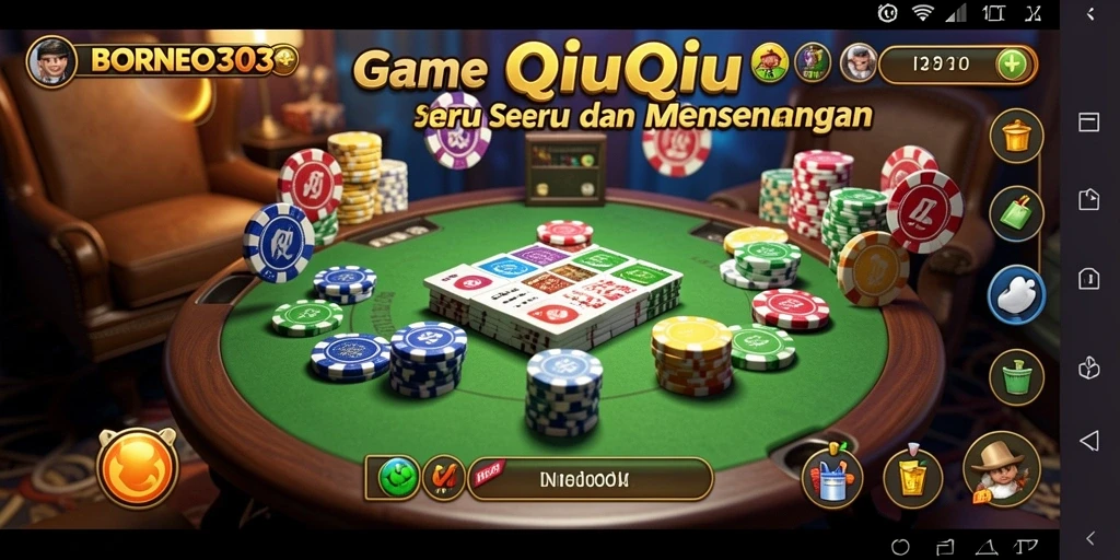Screenshot utama BORNEO303 menampilkan keseruan gameplay QiuQiu.