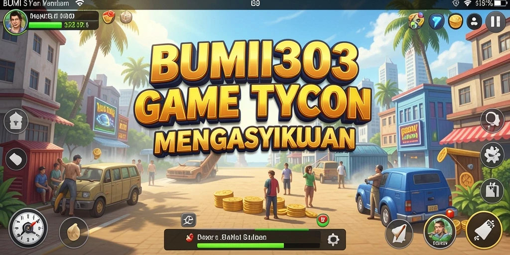 Tampilan menarik dari gameplay BUMI303 dengan elemen Tycoon.