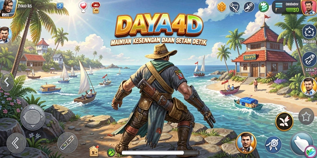Screenshot utama DAYA4D menampilkan gameplay yang seru dan penuh warna.