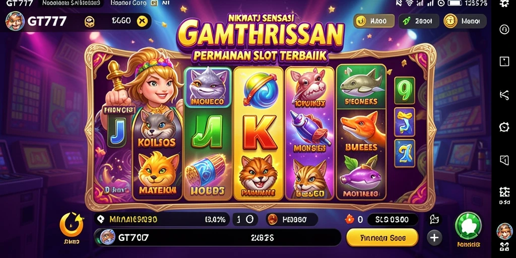 Screenshot gameplay GT777 menampilkan mesin slot yang menarik dan interaktif.