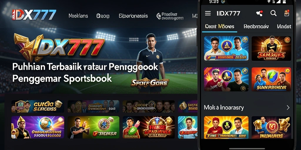 Tampilan utama aplikasi IDX777 saat bermain sportsbook.