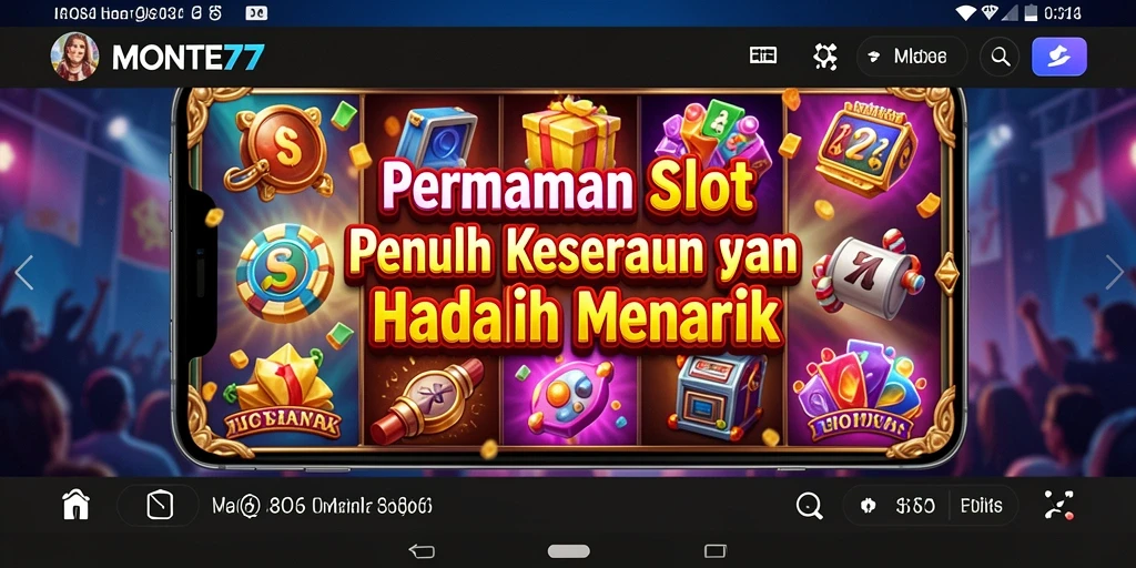 Tampilan gameplay Slot yang menakjubkan di MONTE77.