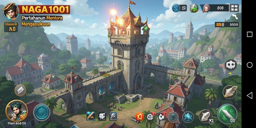 Tampilan gameplay NAGA1001 dalam mode Tower Defense yang seru.