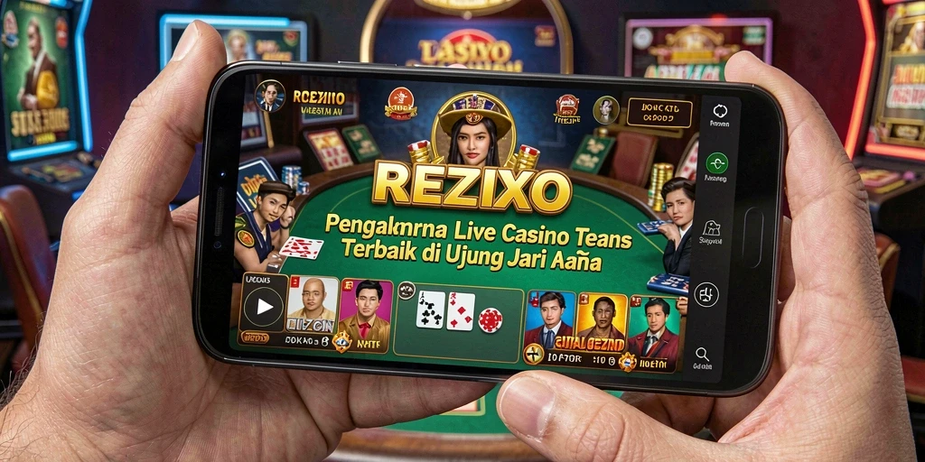 Tampilan gameplay langsung dari aplikasi Live Casino REZIXO yang menarik.