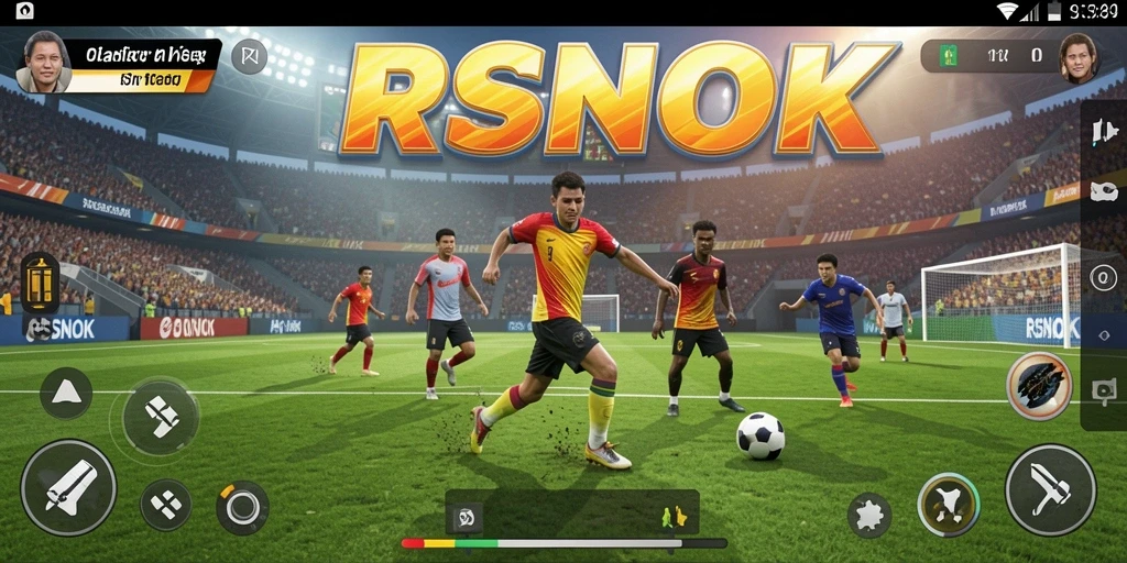Tampilan gameplay RSNOK yang menampilkan aksi olahraga mendebarkan.
