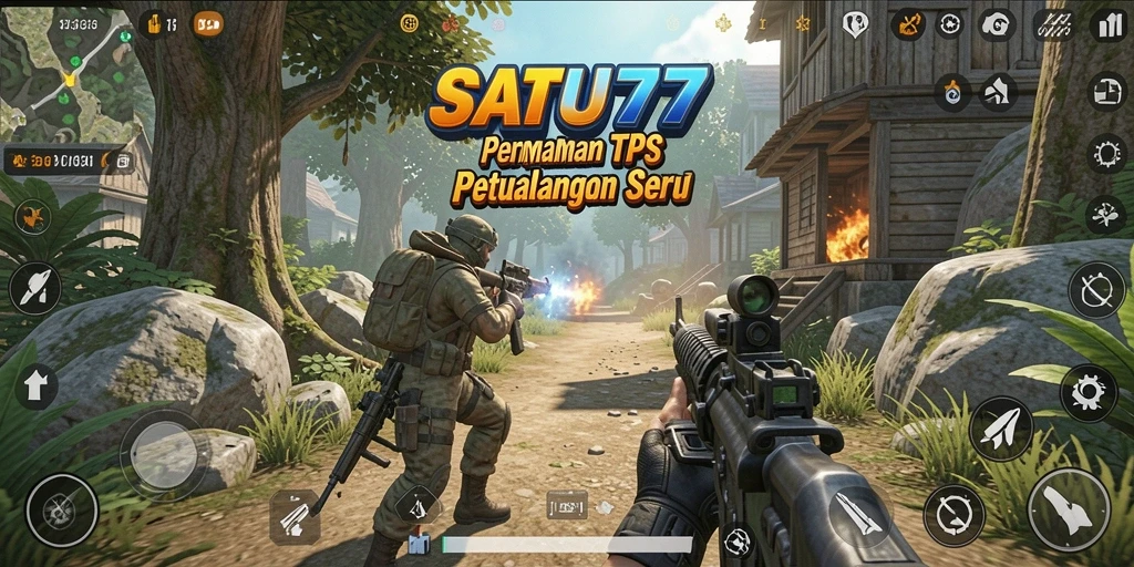 Tampilan gameplay penuh aksi dari SATU77 yang seru dan mendebarkan.