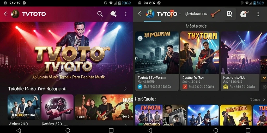Screenshot gameplay TVTOTO menampilkan momen seru saat bermain musik.