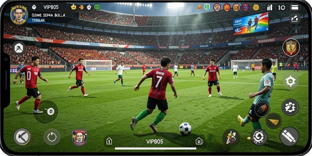 Screenshot dari gameplay VIP805 yang menampilkan aksi seru di lapangan.