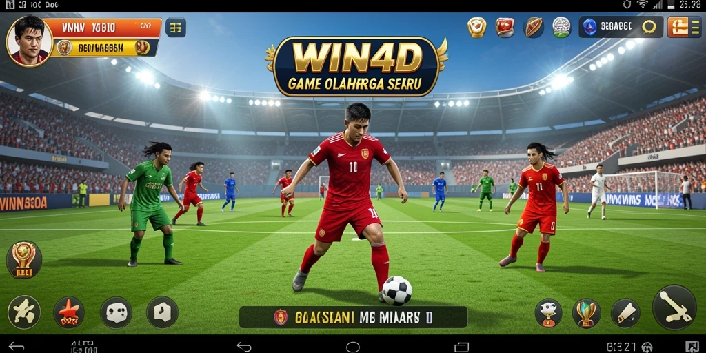 Tampilan gameplay seru di <strong>WIN4D</strong> dengan kompetisi olahraga nyata.